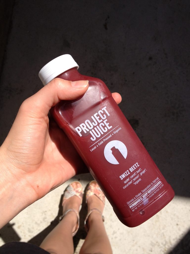 delicious Swiss Beetz juice from Project Juice in San Francisco