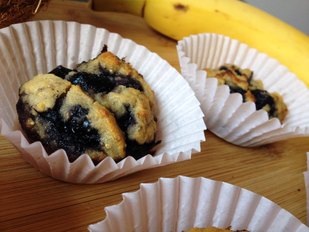 Healthy Blueberry Coconut Muffins