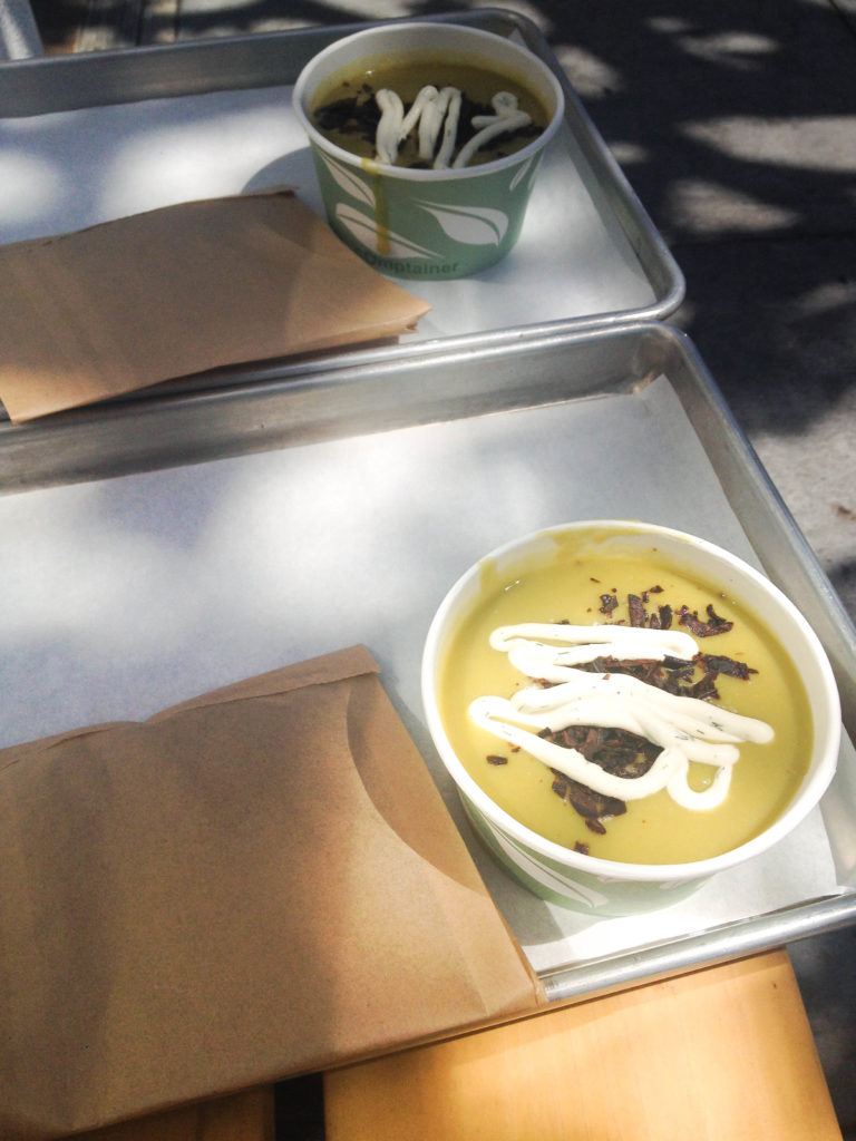 delicious vegan soup from Seed and Salt in San Francisco