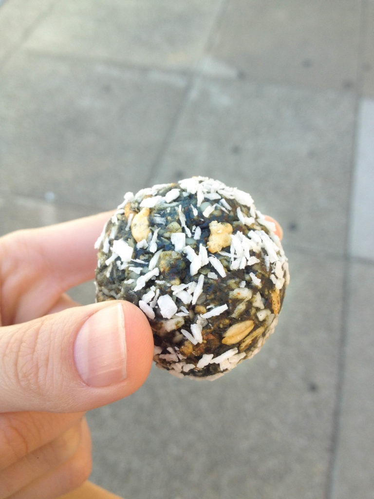 delicious energy ball from Seed and Salt in San Francisco