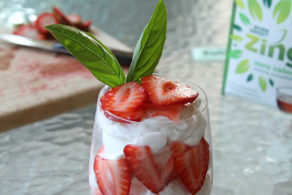 A Healthier Strawberries and Cream with Zing