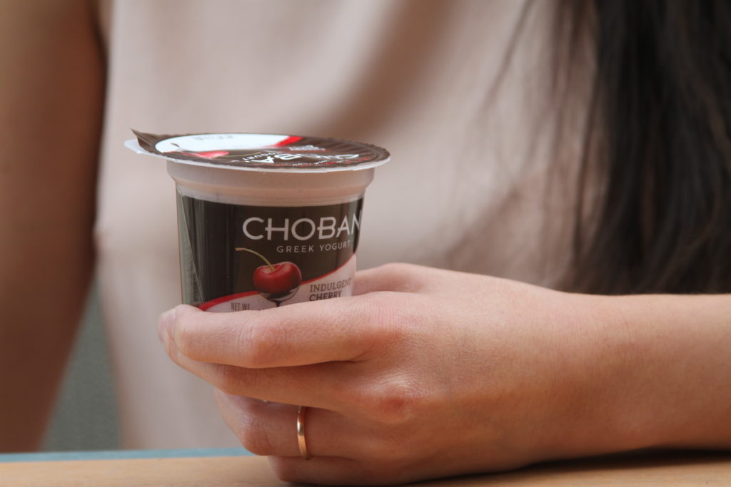 Chobani cherry dark chocolate is a healthy snack