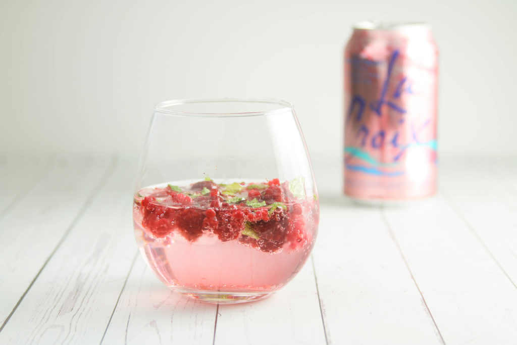 raspberry mint spritzer drink non alcoholic