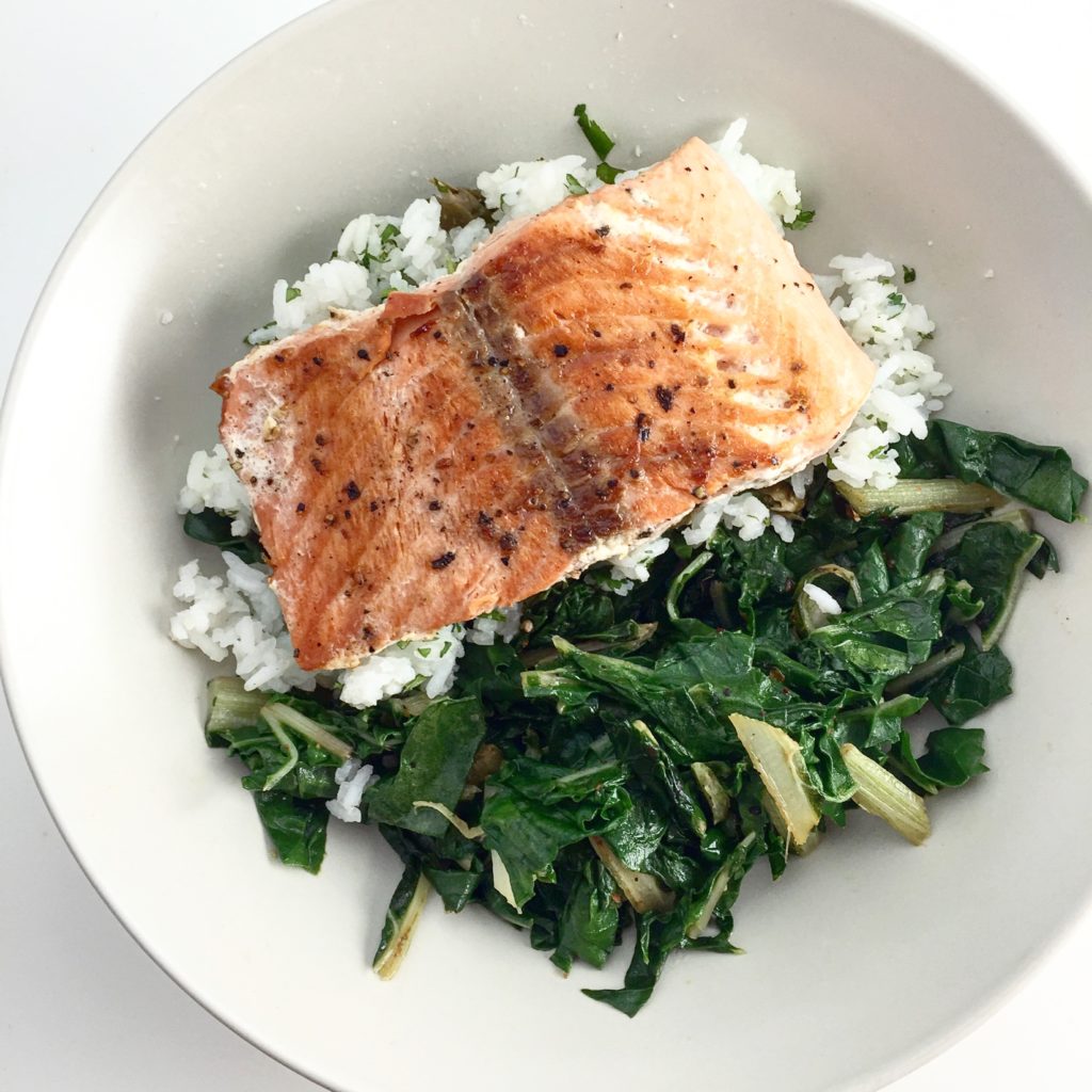 salmon and chard healthy dinners